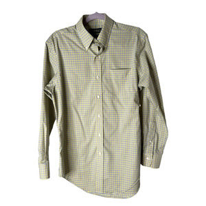 Lauren Ralph Lauren Men's Shirt in Yellow and Blue Check Non Iron Size 15 32-33